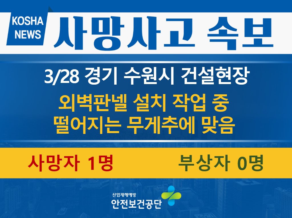 [3/28, 경기 수원시] 떨어지는 무게추에 맞음