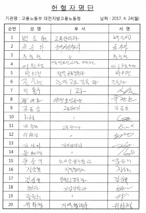 [SF대전] 헌혈운동
