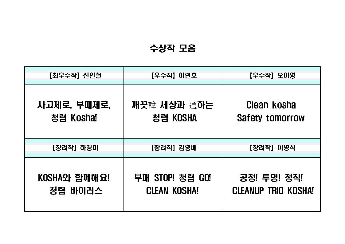 경기남부지도원, 청렴표어...