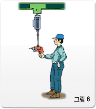 공구 발란서를 이용해 보다 편하게 일하고 있는 근로자