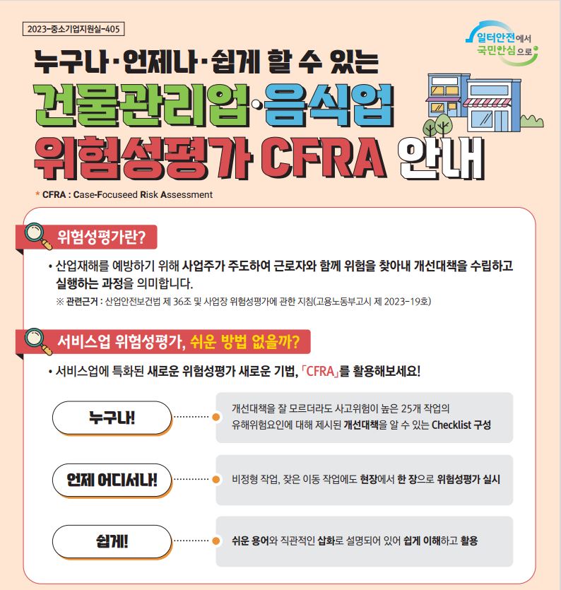 건물관리업·음식업 위험성평가 CFRA 안내