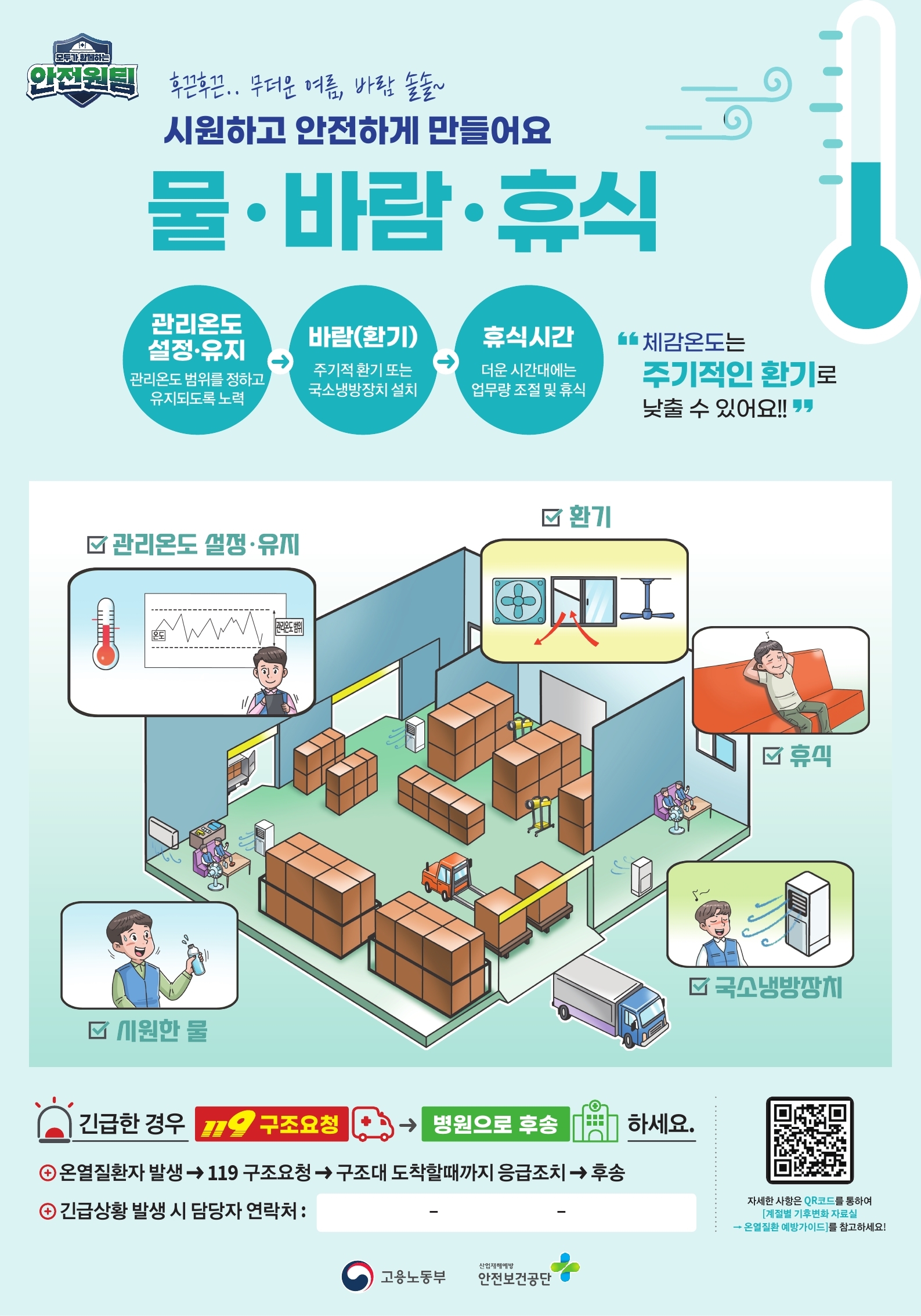 온열질환 예방 퀵가이드(실내외)