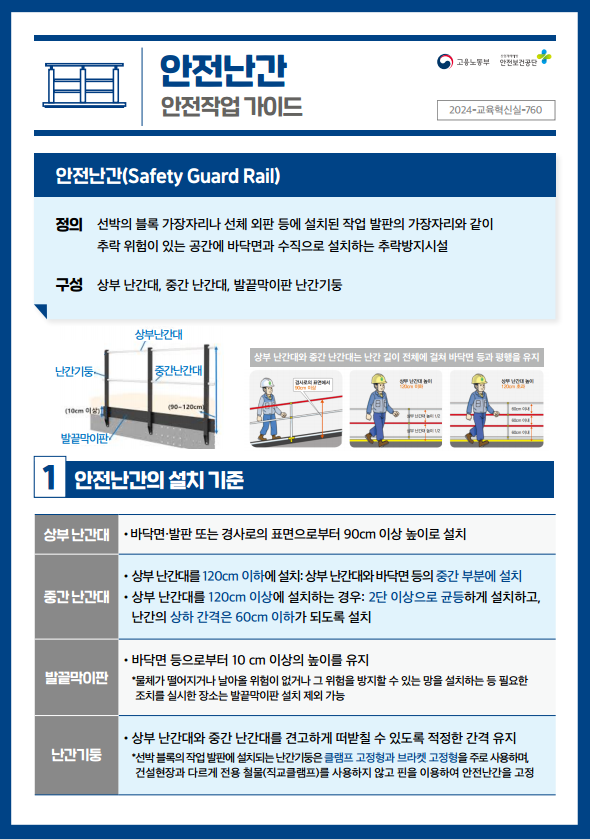 [조선업] 안전난간 재해예방