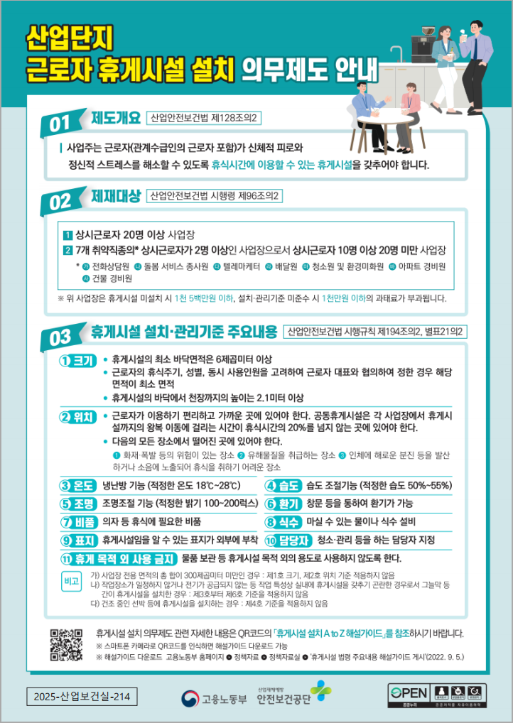 산업단지 공동휴게시설 지원사업 안내