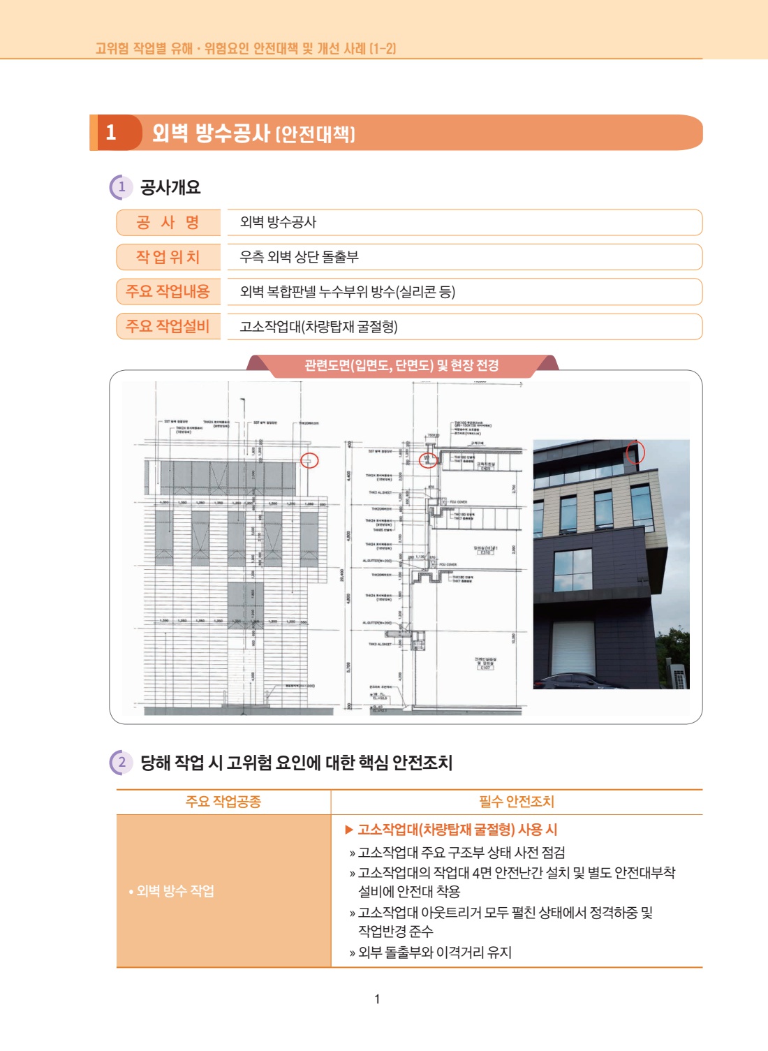 공사 용역 3102 고위험 안전대책 및 개선(외벽 방수공사)