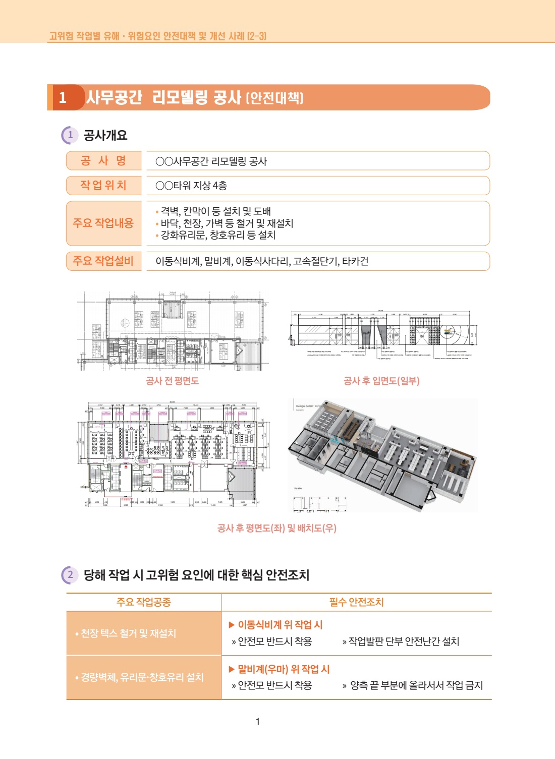 공사 용역 3203 사무공간 리모델링공사(이동식비계, 말비계)