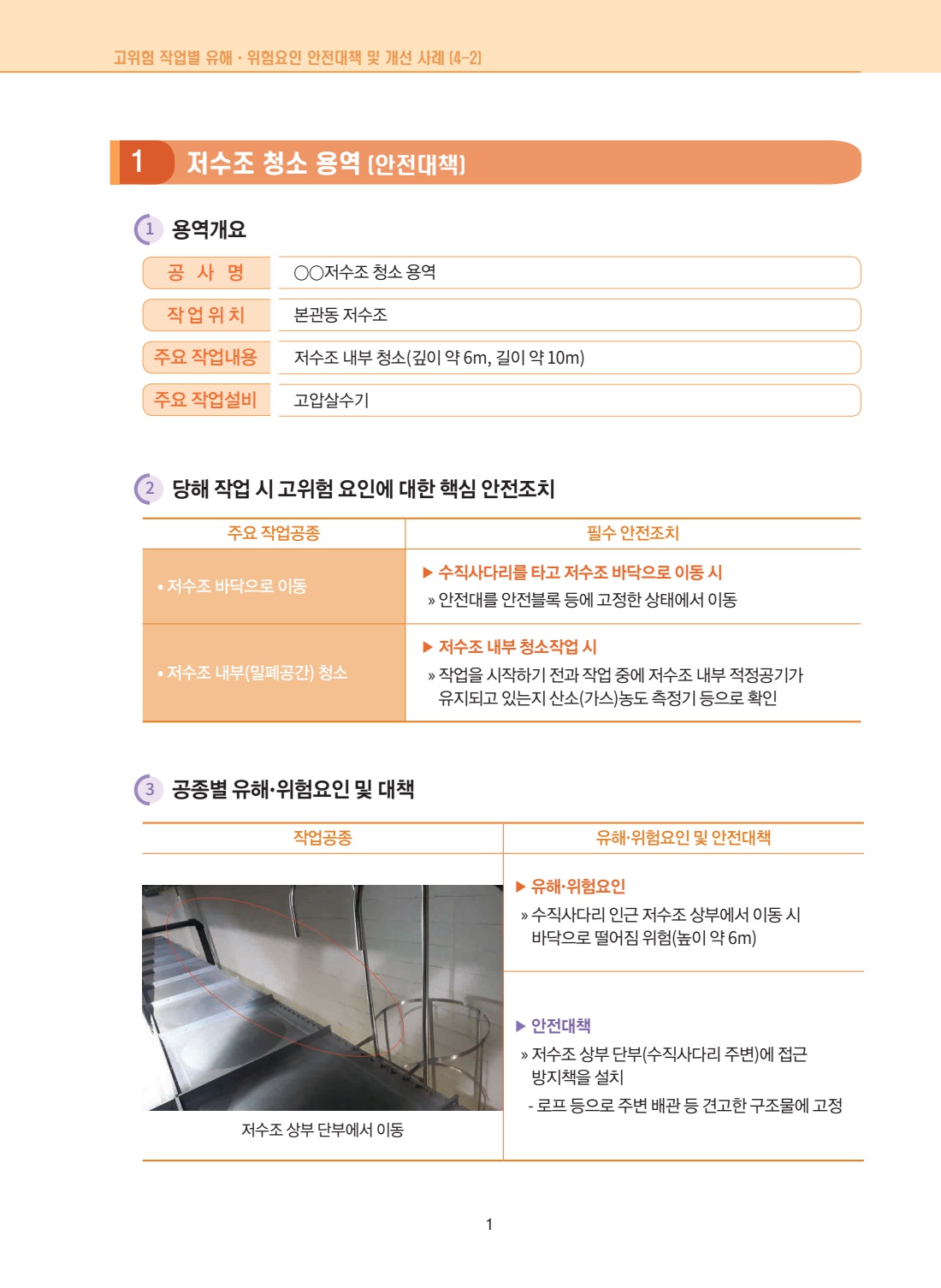 공사 용역 3402 저수조 청소 용역(밀폐공간, 고압살수기)