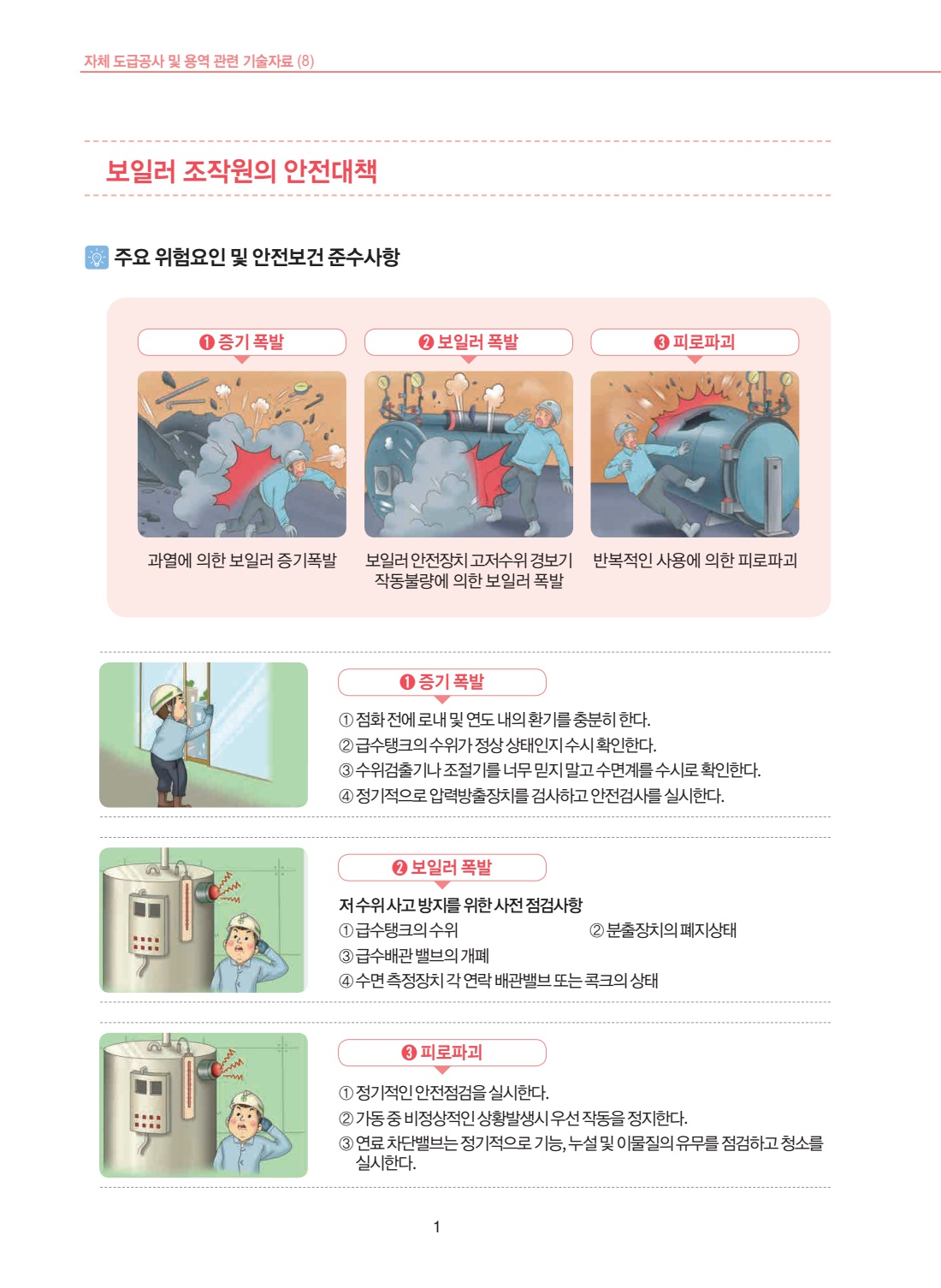 공사 용역 408 보일러 조작원의 안전대책